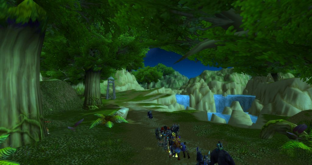 Da Doctas Tour approaches the giant sinkhole in Stranglethorn